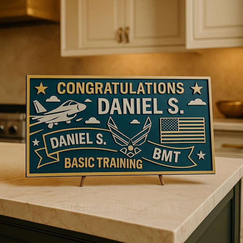 Custom Military Basic Training Graduation Plaque – Personalized Name ...