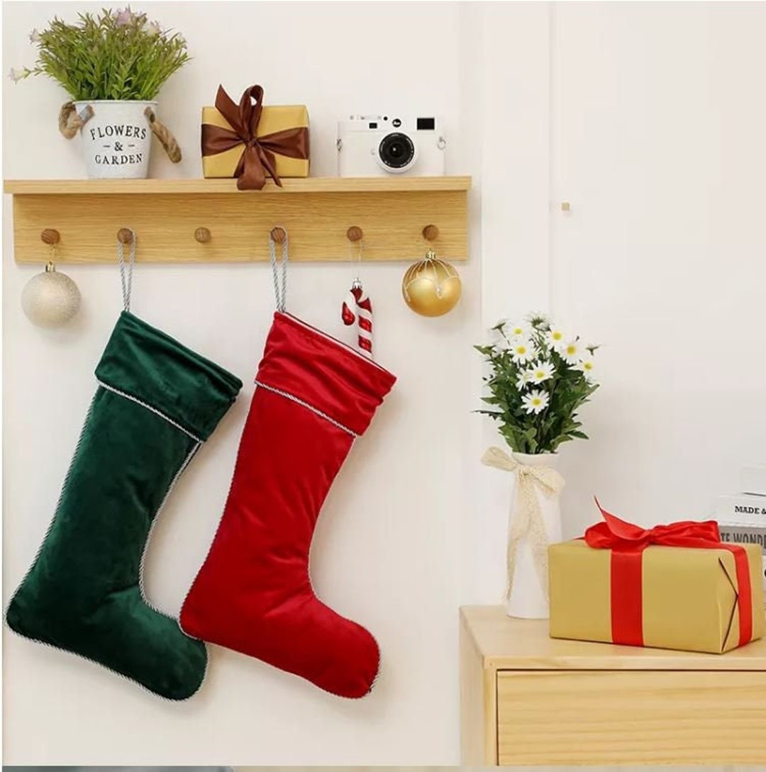 Velvet Christmas Stocking, Large Luxury Christmas Stockings, Craft