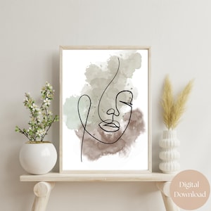 Frau Linie Zeichnung Kunstdruck I One Line Zeichnung Kunstdruck I Moderne Wallart I Minimalist Feminine One Line Wand Wohnkultur I Digital Download