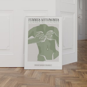 Body Positivity Poster | Abstract Painting | Female Autonomy | Digital Download | Instant Download