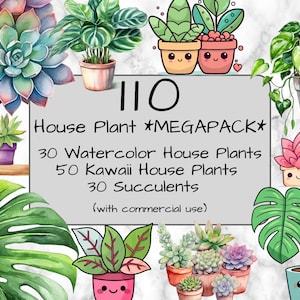 110 Kamerplant MEGAPACK. Huisplant clipart. Digitale kunst en sublimatie. PNG-formaat. Transparante achtergrond Kamerplant clipart Plant png