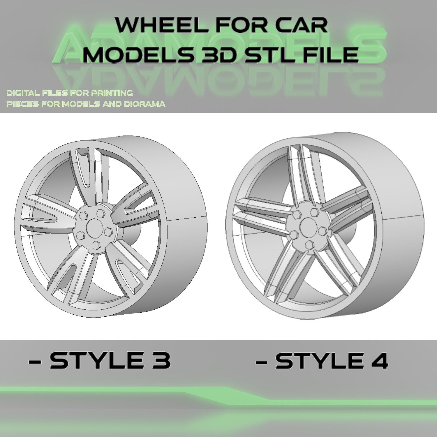 Wheels for Car Models Stl Files (including Hotweels Scale) - Etsy