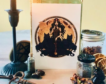 Hecate Art Print | Goddess Hecate Altar Art | Witch's Altar Magick Altar Goddess Altar | Hecate Altar Hecate Devotional Art Hecate Magick