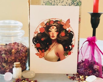 Aphrodite Art Print | Goddess Aphrodite Altar Art | Witch's Altar Magick Altar Goddess Altar | Aphrodite Altar Aphrodite Devotional Art