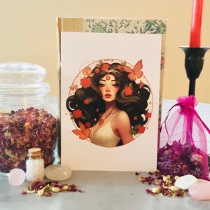 Aphrodite-kunstafdruk | Altaarkunst godin Aphrodite | Heksenaltaar Magisch altaar Godinnenaltaar | Aphrodite-altaar Aphrodite-devotionele kunst