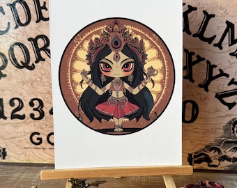 Kali Art Print | Goddess Kali Ma Altar Art | Witch's Altar Magick Altar Goddess Altar | Kali Altar Kali Ma Devotional Art Kali Magick Altar