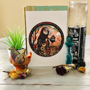 Baba Yaga Art Print | Baba Yaga Altar Art | Witch&#39;s Altar Magick Altar Goddess Altar | Baba Yaga Altar Baba Yaga Devotional Art