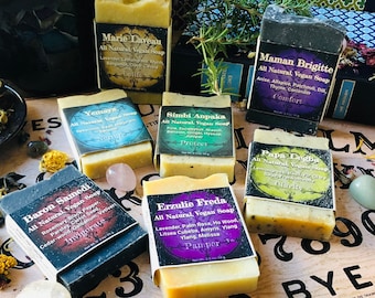 Voodoo Ritual Bath Soaps Handmade Soap Baron Samedi, Erzuile Freda, Marie Laveau, Yemaya, Papa Legba, Simbi Anpaka, Mama Brigitte