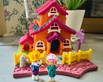 Casa de perro vintage de los años 90 Polly Pocket Animal Wonderland / Polly Pocket Bluebird de 1994 Barclay's Cottage / Casa de perro retro de los años 90 Polly Pocket
