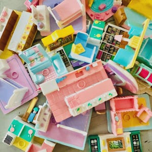 Vintage 1990s Galoob My Pretty Dollhouse Rooms, Furniture, Roads, Driveways, and Accessories | Replacement Pieces Street Pieces Pond Patio