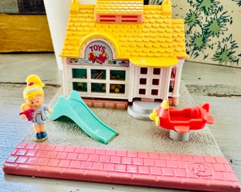 1990er Jahre Polly Pocket Spielzeug Shop Pollyville | 1993 Bluebird Polly Pocket Pollyville Pollys Spielzeugladen | Spielzeugladen Polly Pocket