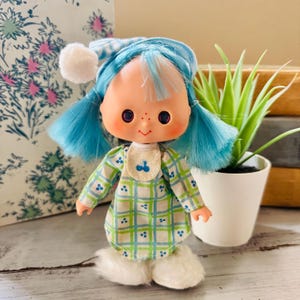 Vintage 1980&#39;s Blueberry Muffin Sweet Sleeper Doll | 1980s Kenner Strawberry Shortcake Doll | Retro Blueberry Sleeper Blinky Eye Doll