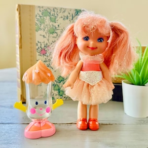 Vintage 1990&#39;s Cherry Merry Muffin Peach Perfection Doll | 1990 Cherry Muffin Ice Cream Scented Doll | 1990 Peach Perfection Series 3 Doll