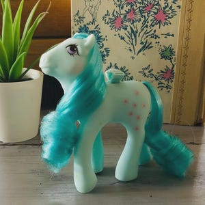 Vintage 1980's My Little Pony Peach Blossom Flutter Pony | G1 1980s My Little Pony | 1980s Original My Little Pony Flutter Pony