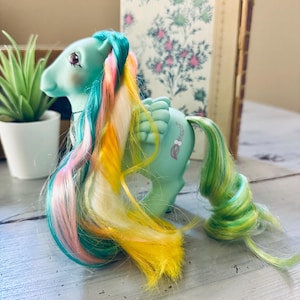 Vintage 1980&#39;s My Little Pony Braided Beauty Pegasus G1 | Retro My Little Pony Brush n&#39; Grow | 1980&#39;s Original My Little Pony Toys G1