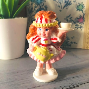 Vintage 1980&#39;s Penny Peppermint Mini | Cherry Merry Muffin Miniature | 1980s Cherry Muffin Peppermint Miniature PVC Miniature Figure