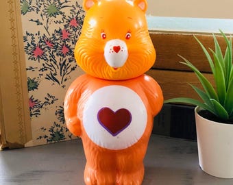 Vintage 1980's Tenderheart Bear Shampoo Bottle Care Bear Figure | Retro 1980s Tenderheart Bear Bubble Bath Bottle Shampoo Bottle