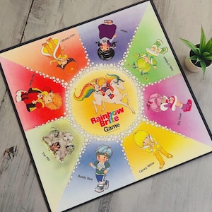 Vintage 1980&#39;s Rainbow Brite Game Board | Retro The Rainbow Brite Game Board | 1980s Rainbow Brite Nostalgia Poster Decor Art