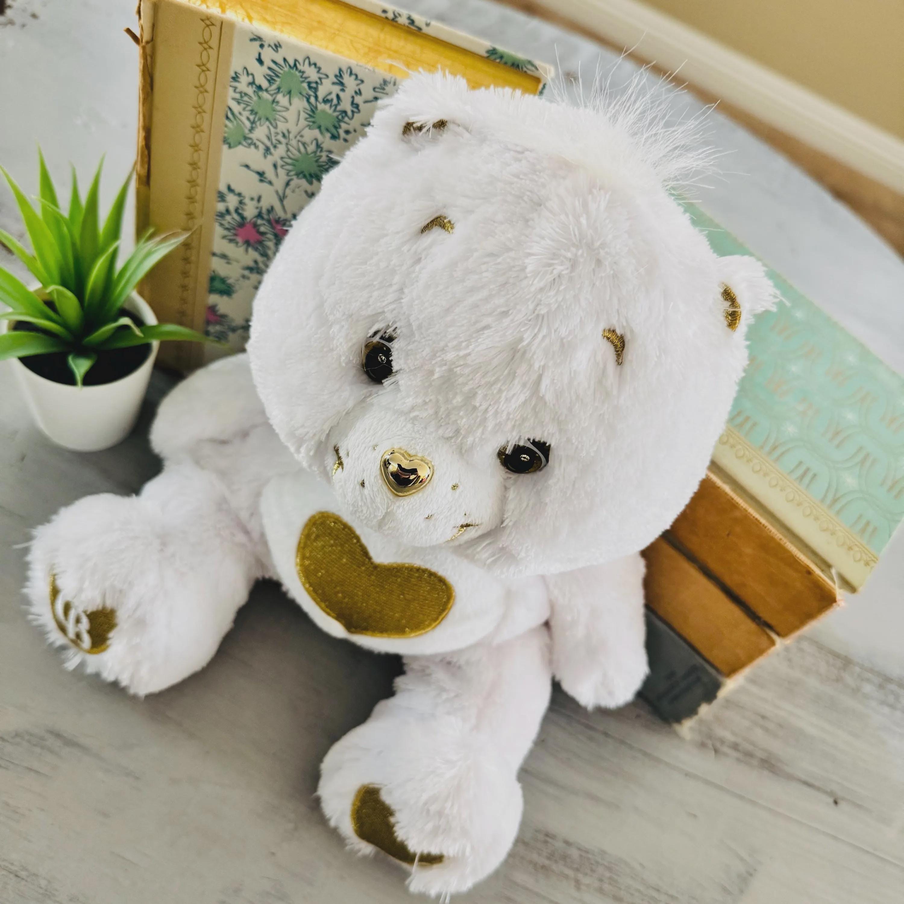 Vintage 25th Anniversary Heart of Gold Care Bear With Swarovski