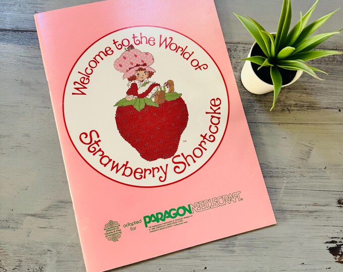 Vintage 1980's Strawberry Shortcake Cross Stitch Book 1980s