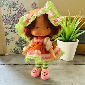 Vintage 1980&#39;s Cafe Ole&#39; Party Pleaser Doll | Retro Kenner Strawberry Shortcake Doll | Cafe Ole Doll Coffee Party Pleaser Doll