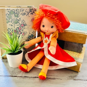 Vintage 1980&#39;s Lala Orange Color Kid Plush | Rerto Rainbow Brite | Vintage Tainbow Brite Orange Doll | Lala Orange 80s kids 80s Girl Toys