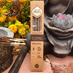 Copal Incense | Handmade Copal Resin Incense Stick | Ritual Purification Cleansing  Protection Abundance Divinity Incense Ethically Sourced