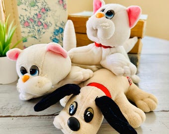Vintage 1980's Pound Puppies Plush | Retro Pound Puppies Pound Purries Stuffed Animal Doll | 1980s Pound Puppy Small Pound Puppy Plush Tonka