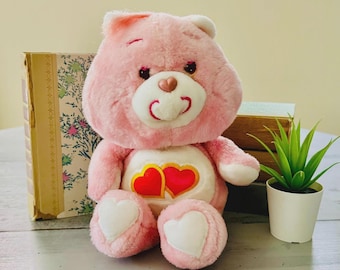 ケアベア 80 cm アンティーク コレクターズアイテムvintage 80年代のヴィンテージベッドタイムケアベアフィギュア：ブルーの可動式