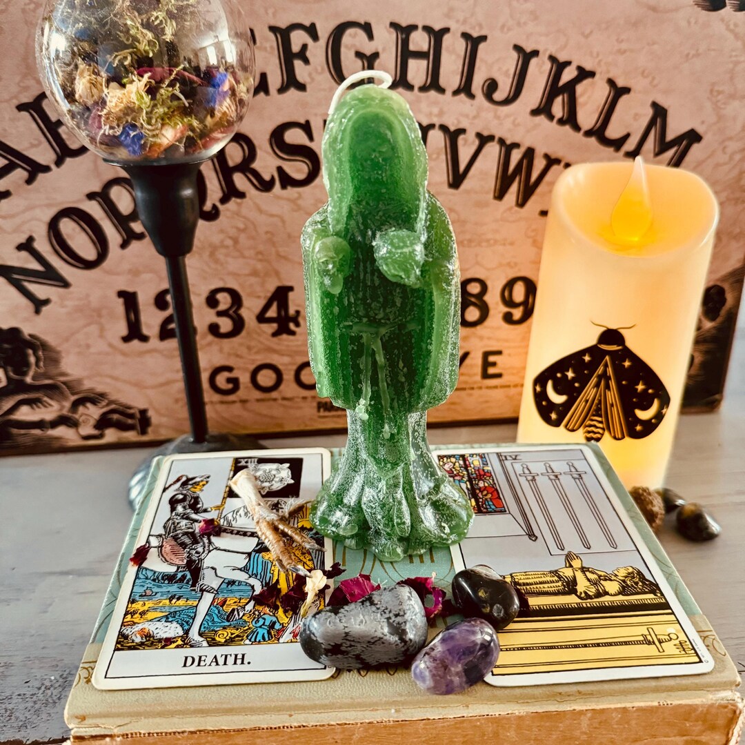 Santa Muerte Candle Green Santa Muerte Ritual Candle Green Justice