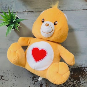 Vintage 2003 Re-Release Tenderheart Bear Care Bear | Retro 2000&#39;s Nanco Care Bear Plush | Retro 2003 Nanco Tenderheart Bear Care Bear