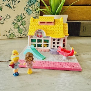 Vintage 1990&#39;s Polly Pocket Toy Shop Pollyville | 1993 Bluebird Polly Pocket Pollyville Polly&#39;s Toy Shop | Polly Pocket Toy Shop Complete