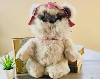 Vintage 1980's Princess Kneesaa Ewok Plush | Return of the Jedi Toy | 1983 Ewok Stuffed Animal | Retro Starwars Plush Starwars Ewok Doll