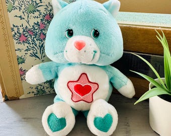 Vintage 2000's Sammleredition Stolze Herzkatze Pflege Bär Cousins | Retro 2003 Pflegebär Plüsch | Retro 2003 Stolzes Herz Kitty Katze Mini