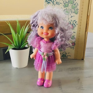 Vintage 1990&#39;s Grape Ice Cherry Merry Muffin Doll | 1990 3rd Edition Ice Cream Scented Doll | 1990 Series 3 Grape Ice Cherry Merry Muffin