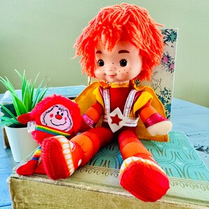 Vintage 1980&#39;s Red Butler Color Kid Doll with Romeo Sprite  | Red Butler Plush | Vintage Rainbow Brite Doll | 1983 Hallmark