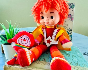 Peluche Rainbow Brite Vintage Blondine Arc-en-Ciel - Mattel - Occasion