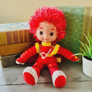 Vintage 2000&#39;s Re-Release Red Butler Color Kid Doll | Red Butler Poseable Plush | Vintage Rainbow Brite Doll | 2003 Hallmark Rainbow Brite