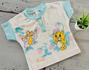 Vintage 1980's Wuzzles T-Shirt | 1980's Wuzzels  Toddler Shirt | Softies Wuzzles Butterbear and Rhinokey Kids T Shirt Retro 80s Kids Clothes