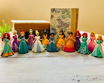 Polly Pocket Disney Princess Magic Clip Dolls | 2009 Disney Princess Magic Clip Polly Pocket Dolls Anna Belle Snow White Tiana Cinderella