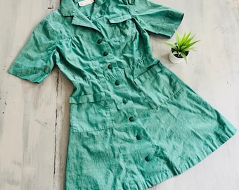 Uniforme vintage de las Girl Scouts de los años 60 / Uniforme retro verde de las Girl Scouts / Vestido vintage de las Girl Scouts de los años 80 / Cadete junior, embajadora senior