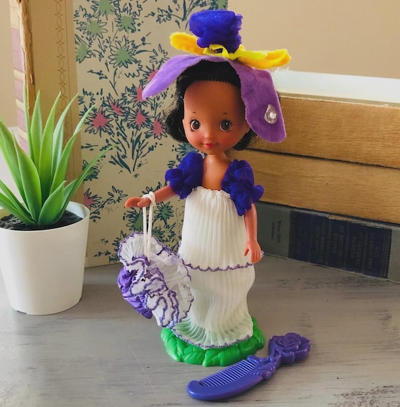 Vintage 1980's Rose-petal Place Iris Doll | 1984 Rose Petal Place Iris Doll With Stand, Purse and Comb | Retro Rose Petal Place Toys - Etsy Vintage 1980's Rose-petal Place Iris Doll | 1984 Rose Petal Place Iris Doll With Stand, Purse and Comb | Retro Rose Petal Place Toys - Etsy