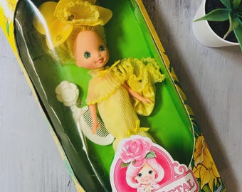 Vintage 1980's Rose-Petal Place Daffodil Doll | 1984 Rose Petal Place Daffodil Doll in Box | Retro Rose Petal Place Kenner Dolls New In Box