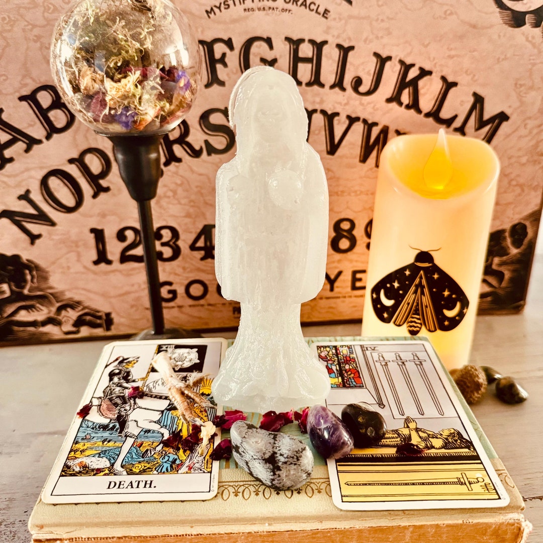 Santa Muerte Candle White Santa Muerte Ritual Candle White