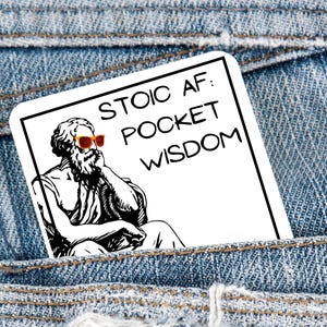 Stoic AF : Pocket Wisdom – Cartes de philosophie stoïciennes imprimables | Citations sur le stoïcisme | Pleine conscience et motivation | Téléchargement numérique