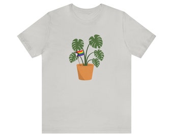 Plant Pride Flag Short Sleeve Men's Women's Unisex T-Shirt