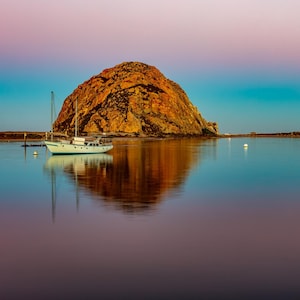 Morro Bay Photography, California Landscape, Morro Rock, Coastal Decor, Photography, Seascape, Sunrise Home Decor, Wall art, Nautical