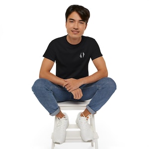 Yin Yang Dolphins Tee, Balance Symbol Shirt, Unisex Cotton Tshirt, Harmony Graphic Top, Tai Chi Clothing, Ocean Creature Gift, Zen, Harmony