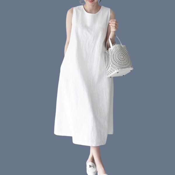 Cotton Linen Dress - Etsy