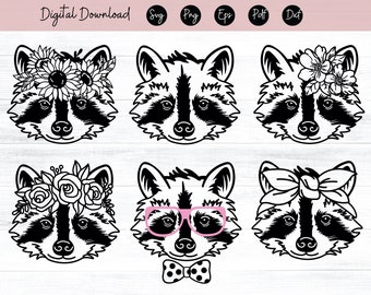 Raccoon Svg Raccoon Head Svg Raccoon Png Raccoon Mascot, Raccoons Svg, Raccoon Silhouette, Raccoon Vector, Raccoon Clipart, Raccoon Dxf.